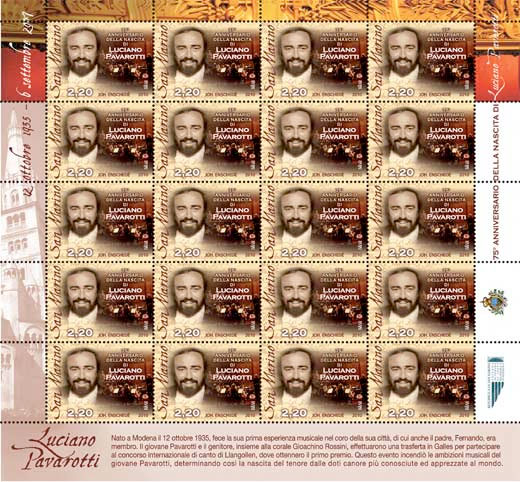 75º Aniversario del nacimiento de Luciano Pavarotti